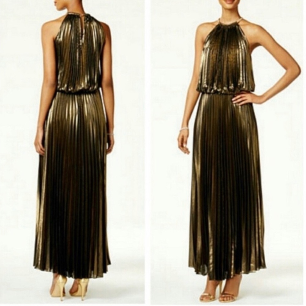Metallic MsK dress.